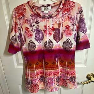 Kikit multicolored printed top, size L